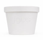 A white paper bowl with a matching lid set against a plain white background.